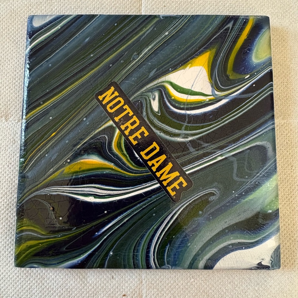 Notre Dame Abstract Art Canvas
Irish Poured Painted Tile Coaster